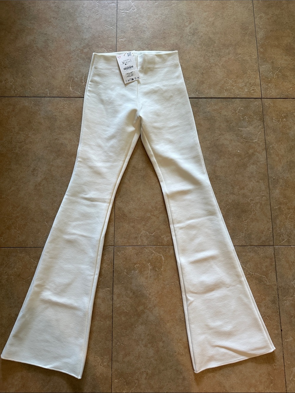 Zara Cream Flare Sweatpants for Kids